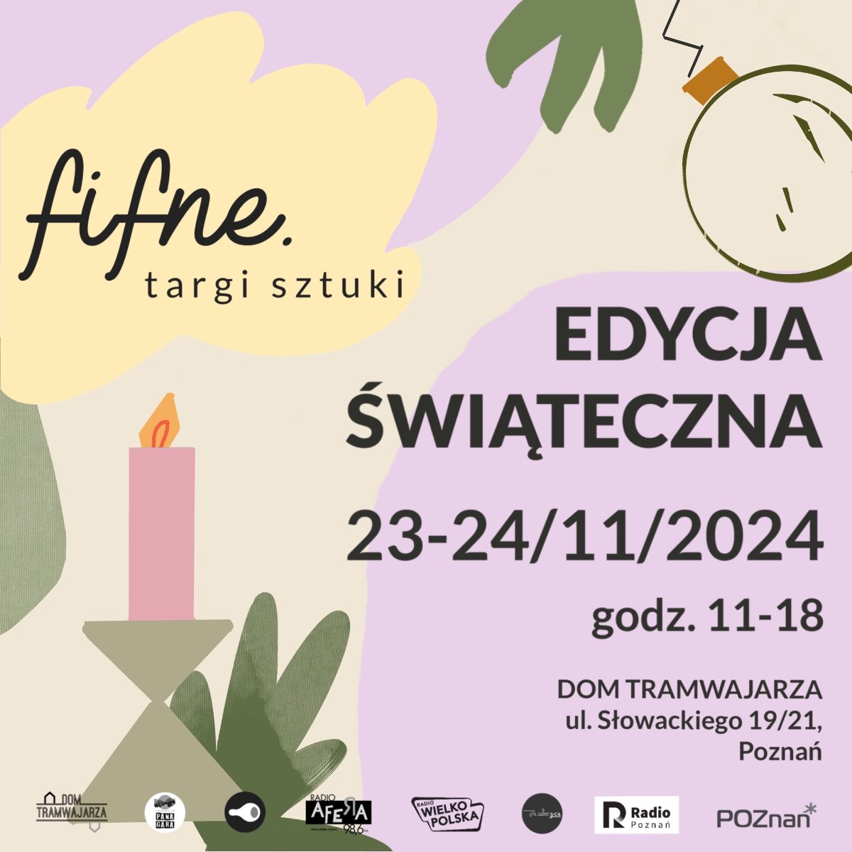 Baner promujący wydarzenie. Nazwa wydarzenia, data.