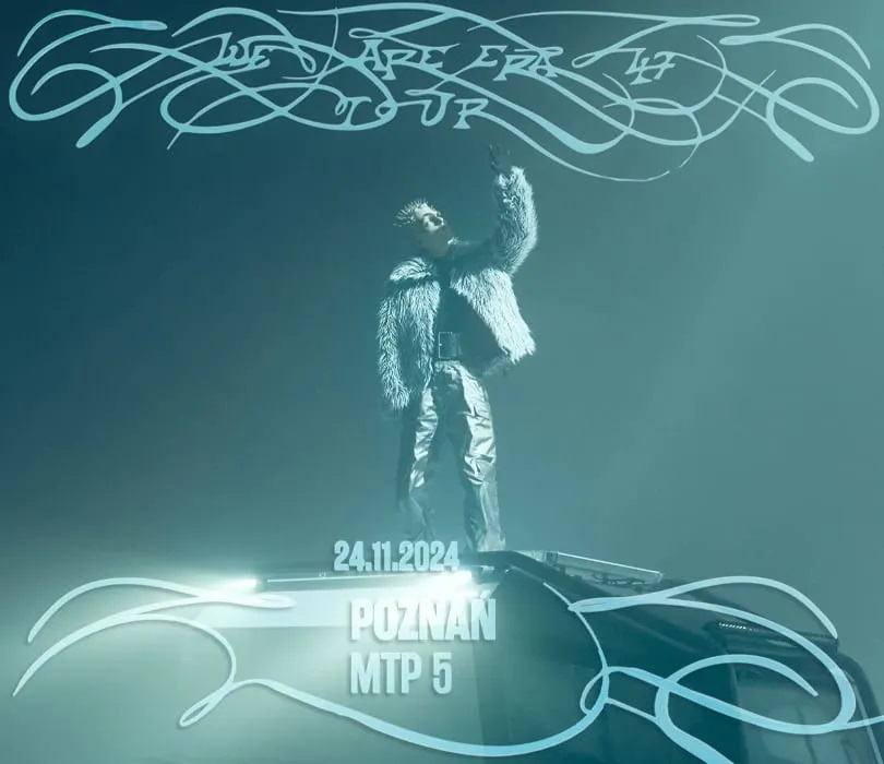 Baner promujący wydarzenie. Nazwa wydarzenia, data i zdjęcie Artysty.