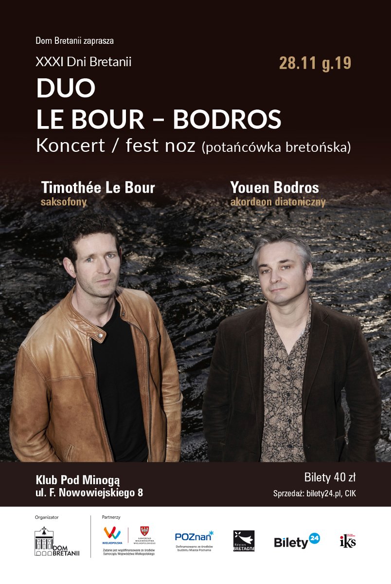 Baner promujący wydarzenie. Nazwa wydarzenia, data i zdjęcie Artystów.