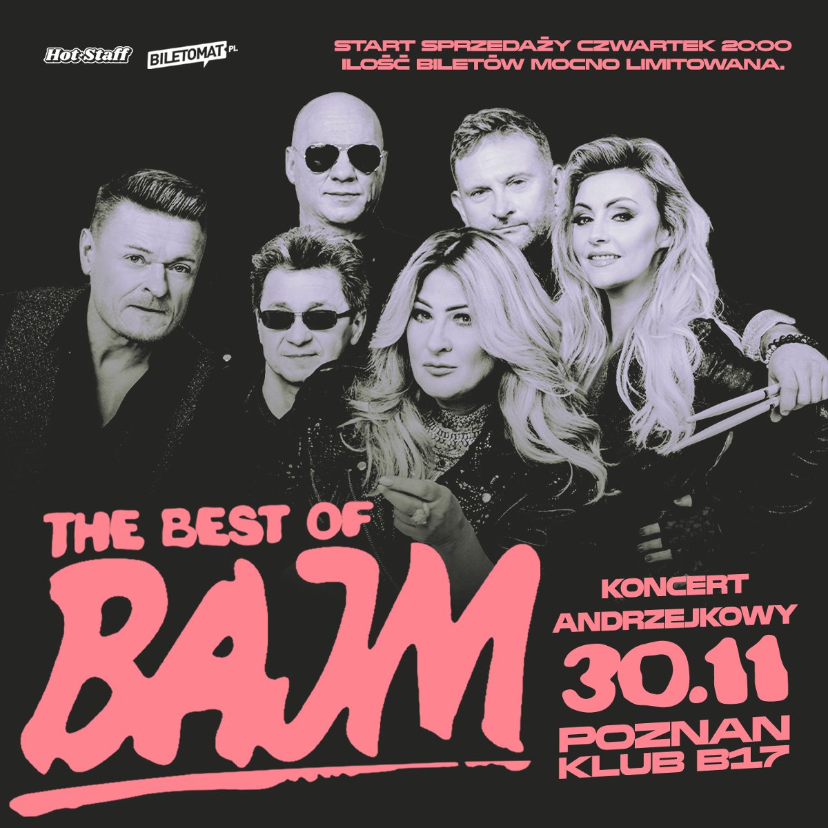 Baner promujący wydarzenie. Nazwa wydarzenia i zdjęcie artystów.