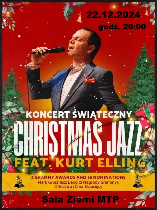 Baner promujący wydarzenie. Nazwa wydarzenia i zdjęcie artysty.