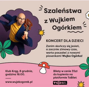 Baner promujący wydarzenie. Nazwa wydarzenia, data i zdjęcie Artysty.