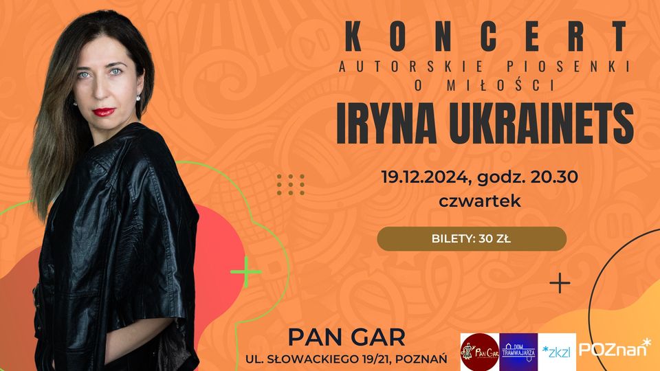 Baner promujący wydarzenie. Nazwa wydarzenia, data i zdjęcie Artystki.