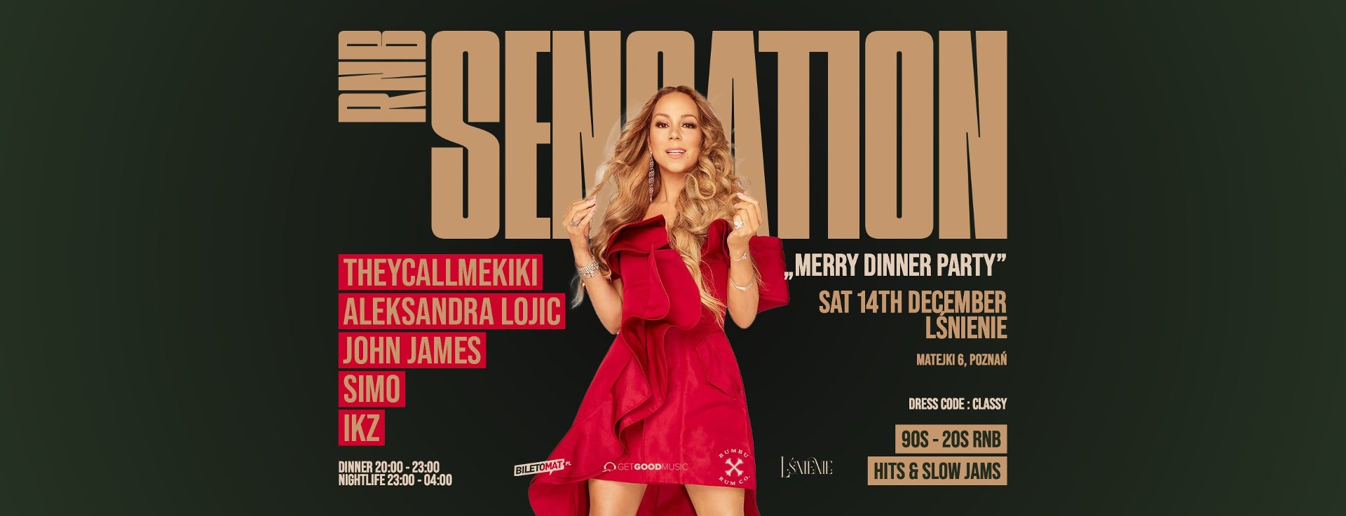 Baner promujący wydarzenie. Nazwa wydarzenia, data i zdjęcie Artystki.