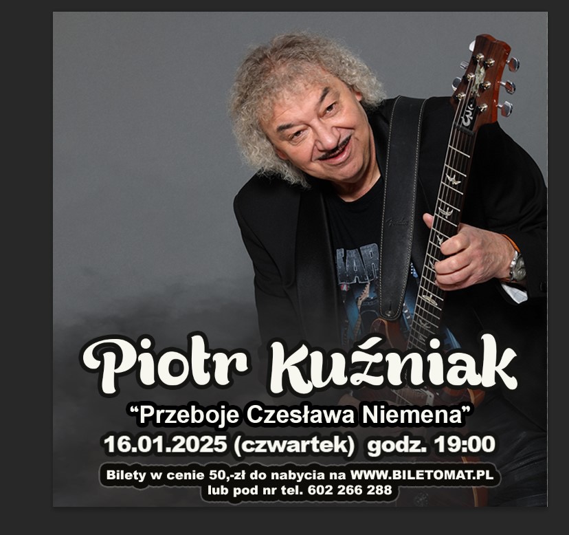 Baner promujący wydarzenie. Nazwa wydarzenia, data i zdjęcie Artysty.