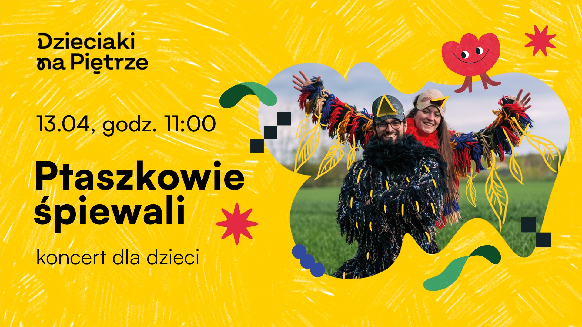 Baner promujący wydarzenie. Nazwa wydarzenia, data i zdjęcie Artystów.