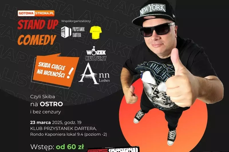 Baner promujący wydarzenie. Nazwa wydarzenia, data i zdjęcie Artysty.