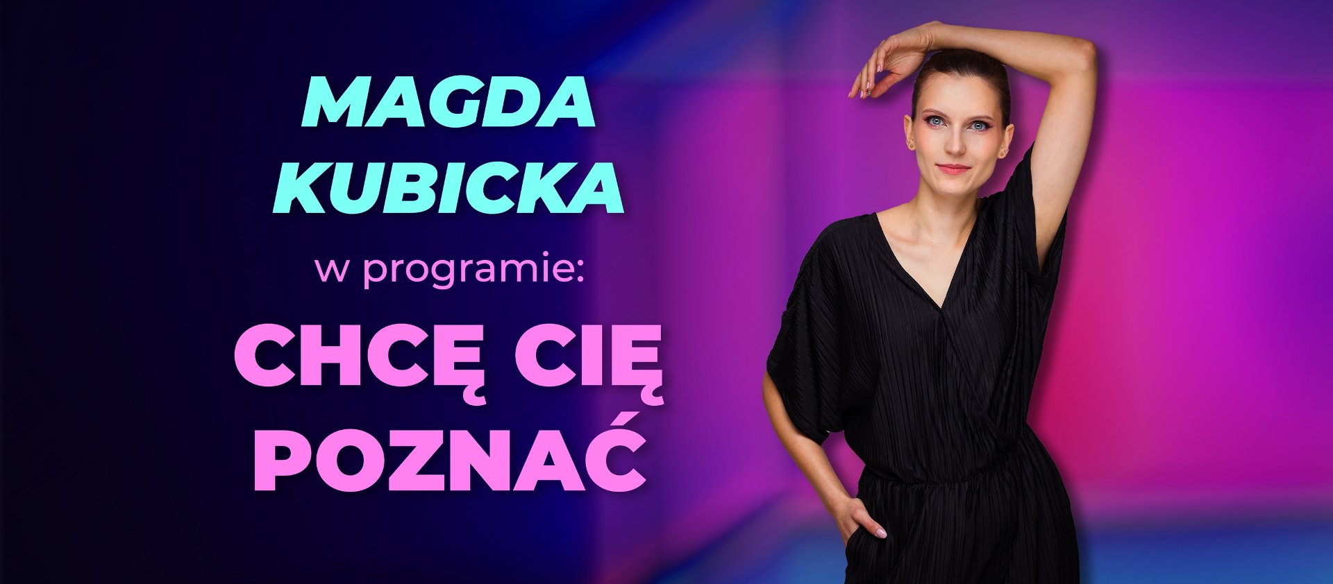 Baner promujący wydarzenie. Nazwa wydarzenia i zdjęcie artystki.