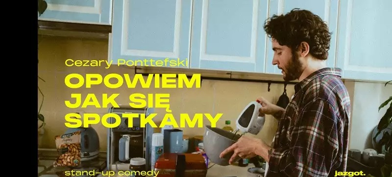 Baner promujący wydarzenie. Nazwa wydarzenia i zdjęcie artysty.