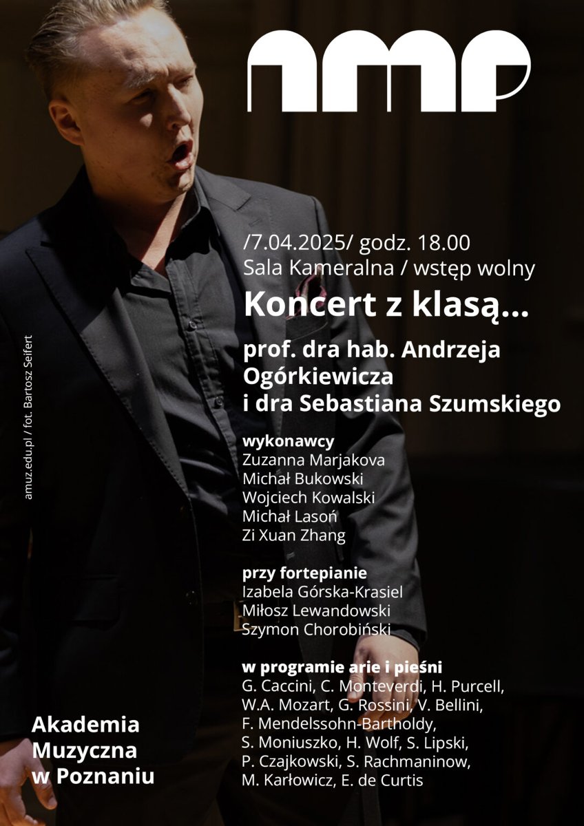 Baner promujący wydarzenie. Nazwa wydarzenia, data i zdjęcie Artysty.