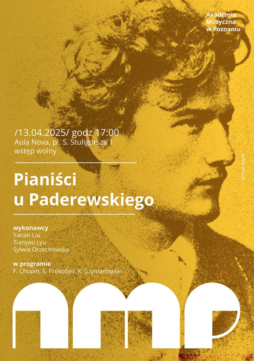 Baner promujący wydarzenie. Nazwa wydarzenia i data. Wizerunek Paderewskiego.
