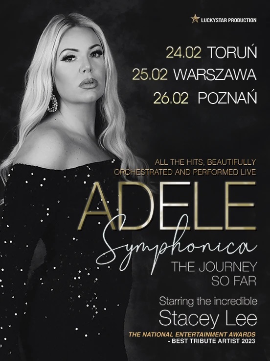 Baner promujący wydarzenie. Nazwa wydarzenia i zdjęcie artystki.