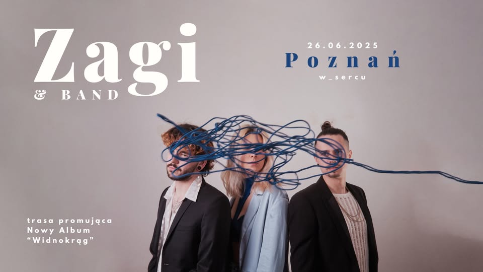 Baner promujący wydarzenie. Nazwa wydarzenia, data i zdjęcie Artystów.