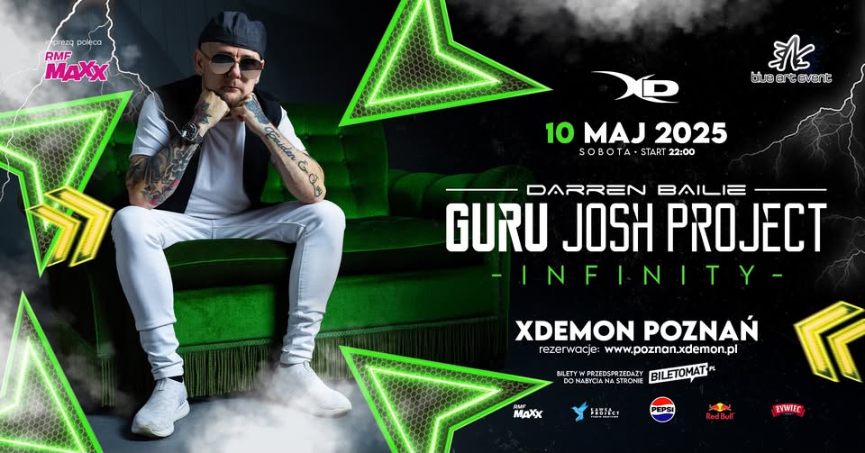 Baner promujący wydarzenie. Nazwa wydarzenia, data i zdjęcie Artysty.