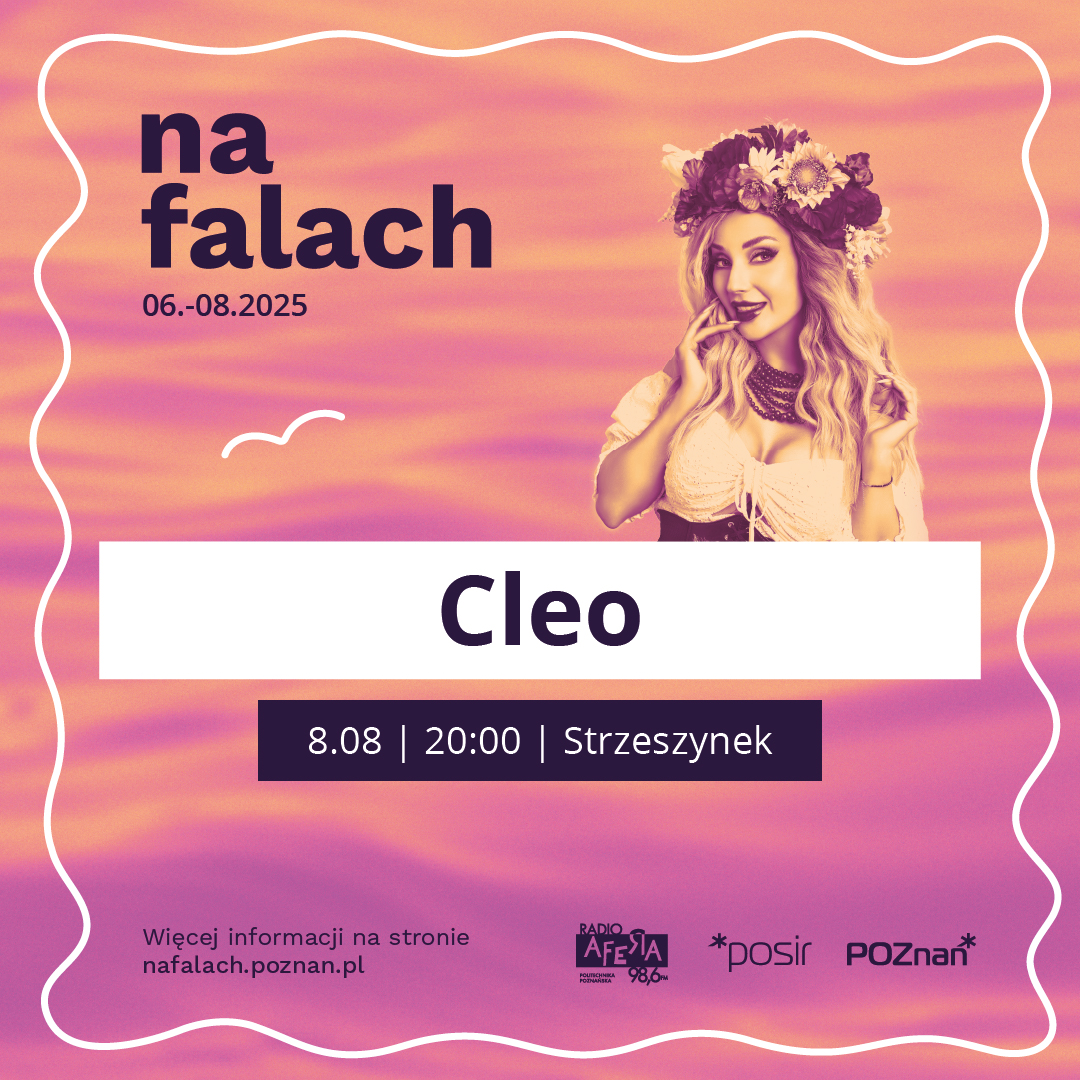 Baner promujący wydarzenie. Nazwa wydarzenia, data i zdjęcie Artystki.