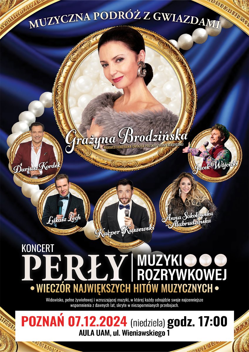 Baner promujący wydarzenie. Nazwa wydarzenia, data i zdjęcie Artystów.