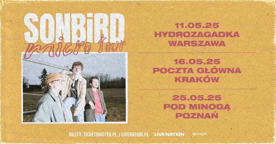 Baner promujący wydarzenie. Nazwa wydarzenia, data i zdjęcie Artystów.