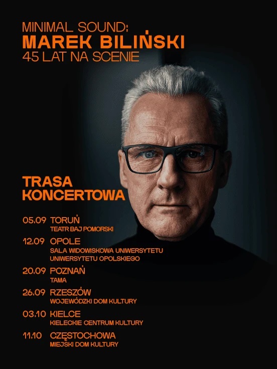 Baner promujący wydarzenie. Nazwa wydarzenia, data i zdjęcie Artysty.