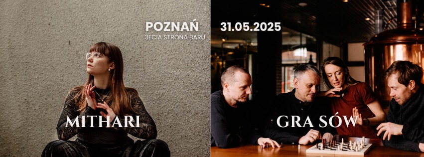 Baner promujący wydarzenie. Nazwa wydarzenia, data i zdjęcie Artystów.