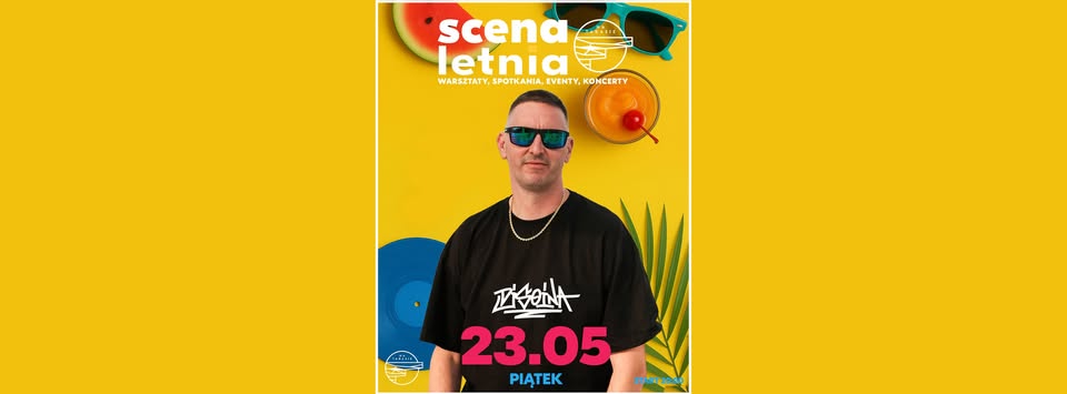 Baner promujący wydarzenie. Nazwa wydarzenia, data i zdjęcie Artysty.
