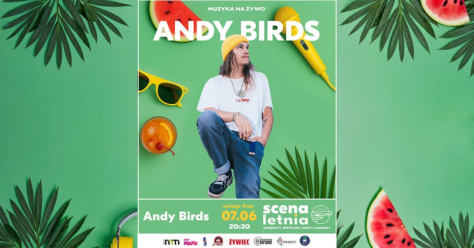 Baner promujący wydarzenie. Nazwa wydarzenia, data i zdjęcie Artysty.