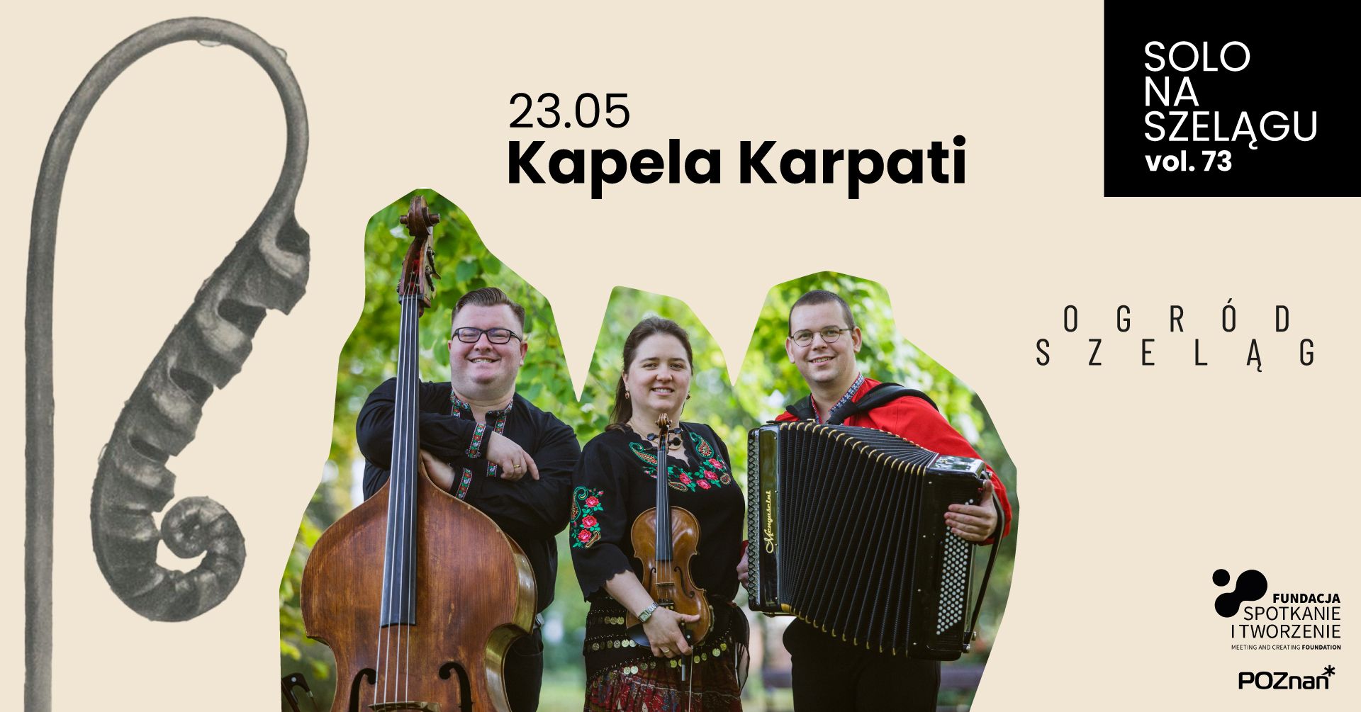 Baner promujący wydarzenie. Nazwa wydarzenia, data i zdjęcie Artystów.