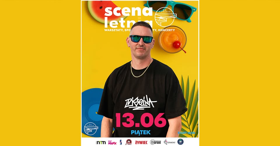 Baner promujący wydarzenie. Nazwa wydarzenia, data i zdjęcie Artysty.