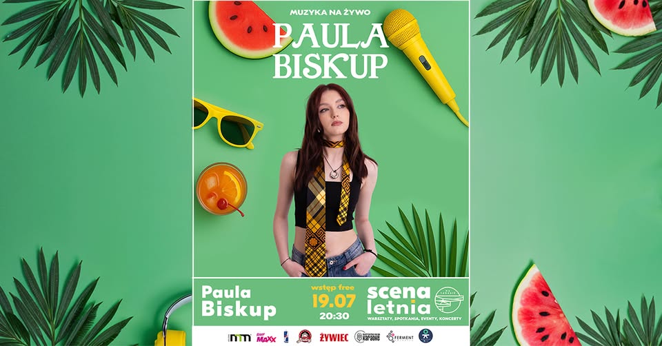 Baner promujący wydarzenie. Nazwa wydarzenia, data i zdjęcie Artystki.