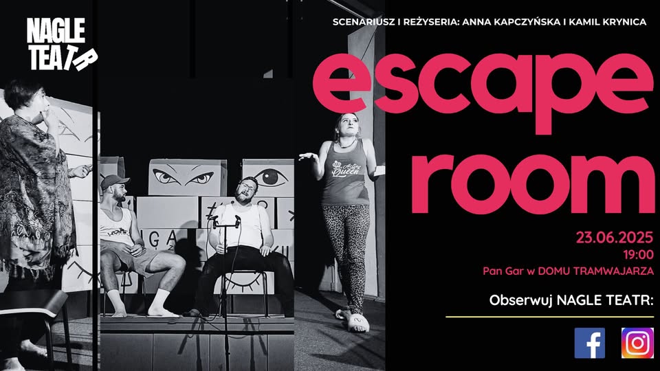 Baner promujący wydarzenie. Nazwa wydarzenia, data i zdjęcie Artystów.