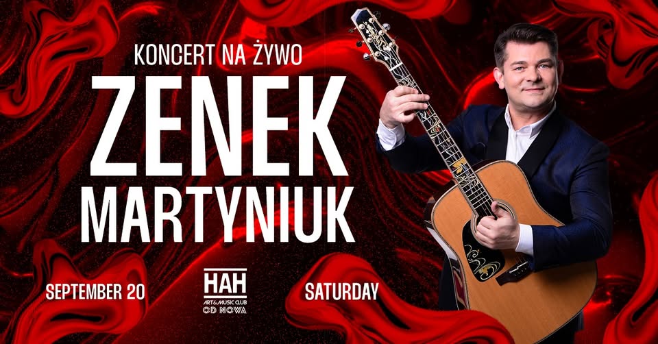 Baner promujący wydarzenie. Nazwa wydarzenia, data i zdjęcie Artysty.