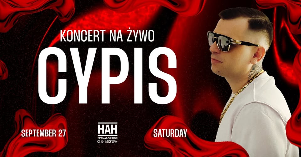 Baner promujący wydarzenie. Nazwa wydarzenia, data i zdjęcie Artysty.