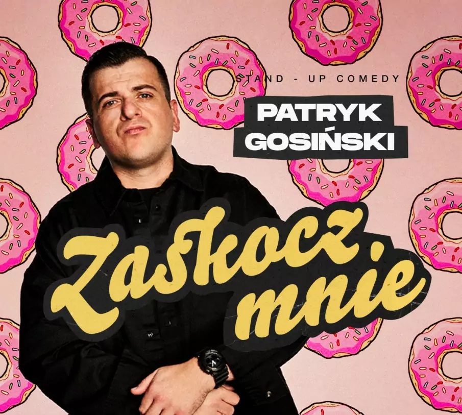 Baner promujący wydarzenie. Nazwa wydarzenia i zdjęcie artysty.