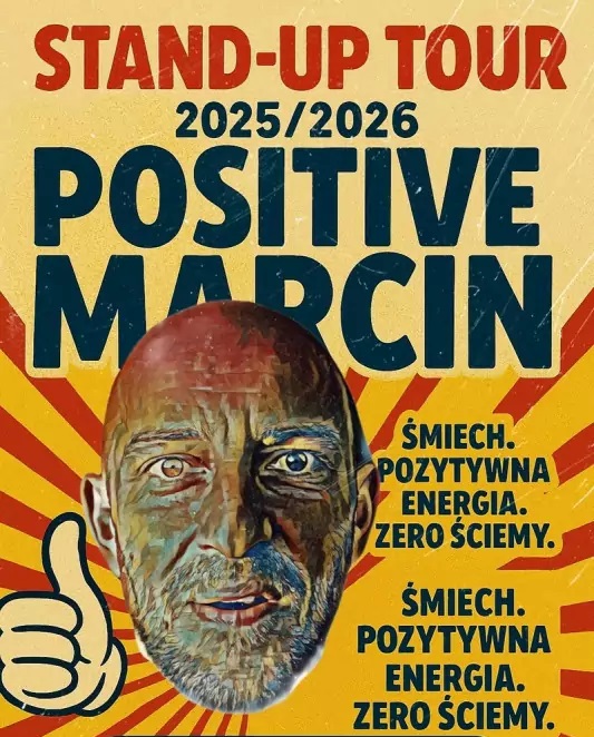 Baner promujący wydarzenie. Nazwa wydarzenia i zdjęcie artysty.