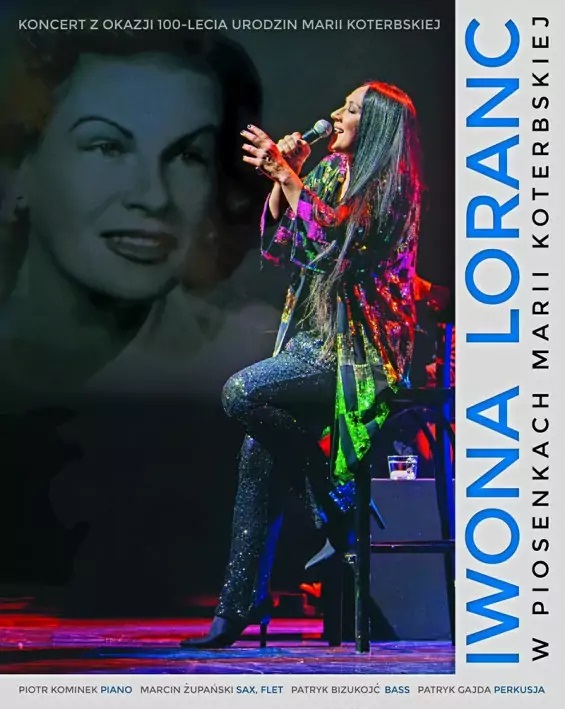 Baner promujący wydarzenie. Nazwa wydarzenia i zdjęcie artystki.