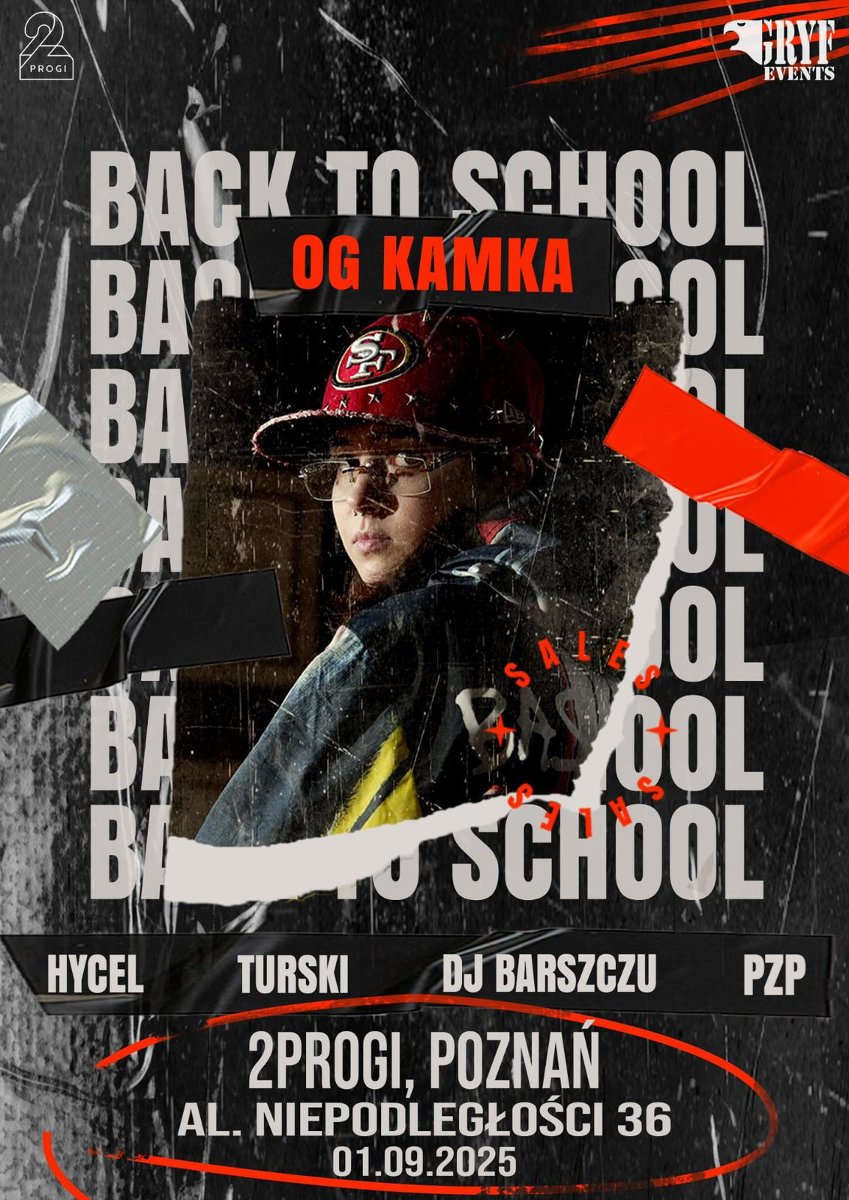 Baner promujący wydarzenie. Nazwa wydarzenia i zdjęcie artysty.