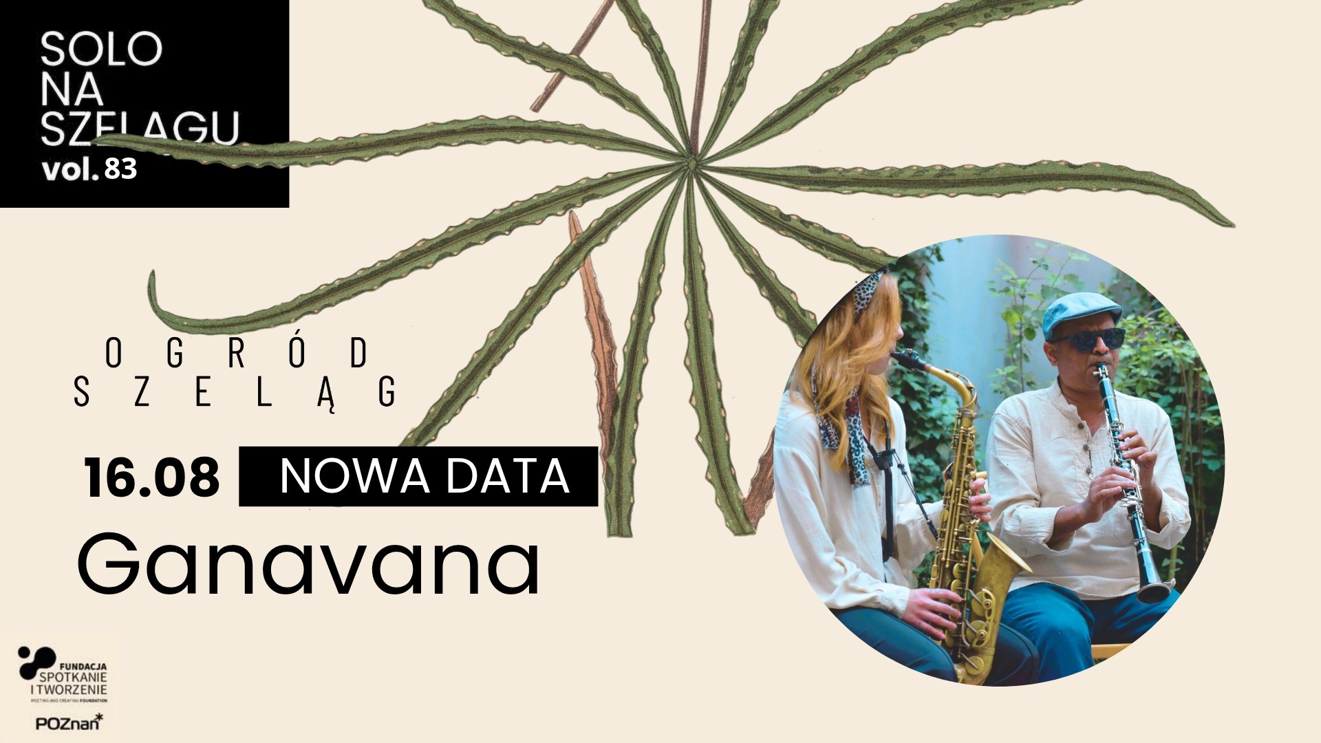 Baner promujący wydarzenie. Nazwa wydarzenia, data i zdjęcie Artystów.