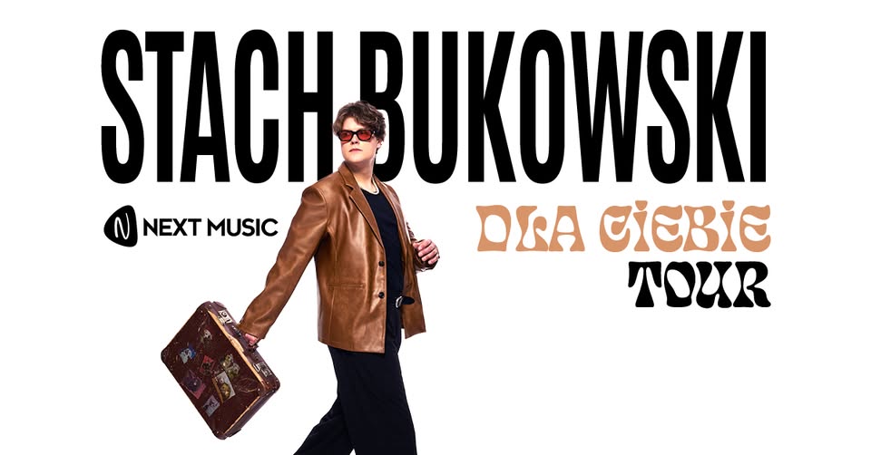 Baner promujący wydarzenie. Nazwa wydarzenia i zdjęcie artysty.