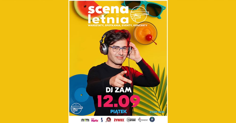 Baner promujący wydarzenie. Nazwa wydarzenia, data i zdjęcie Artysty.