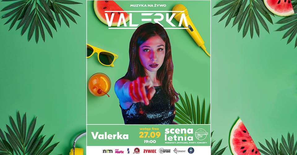 Baner promujący wydarzenie. Nazwa wydarzenia, data i zdjęcie Artystki.