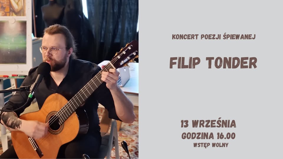 Baner promujący wydarzenie. Nazwa wydarzenia, data i zdjęcie Artysty.