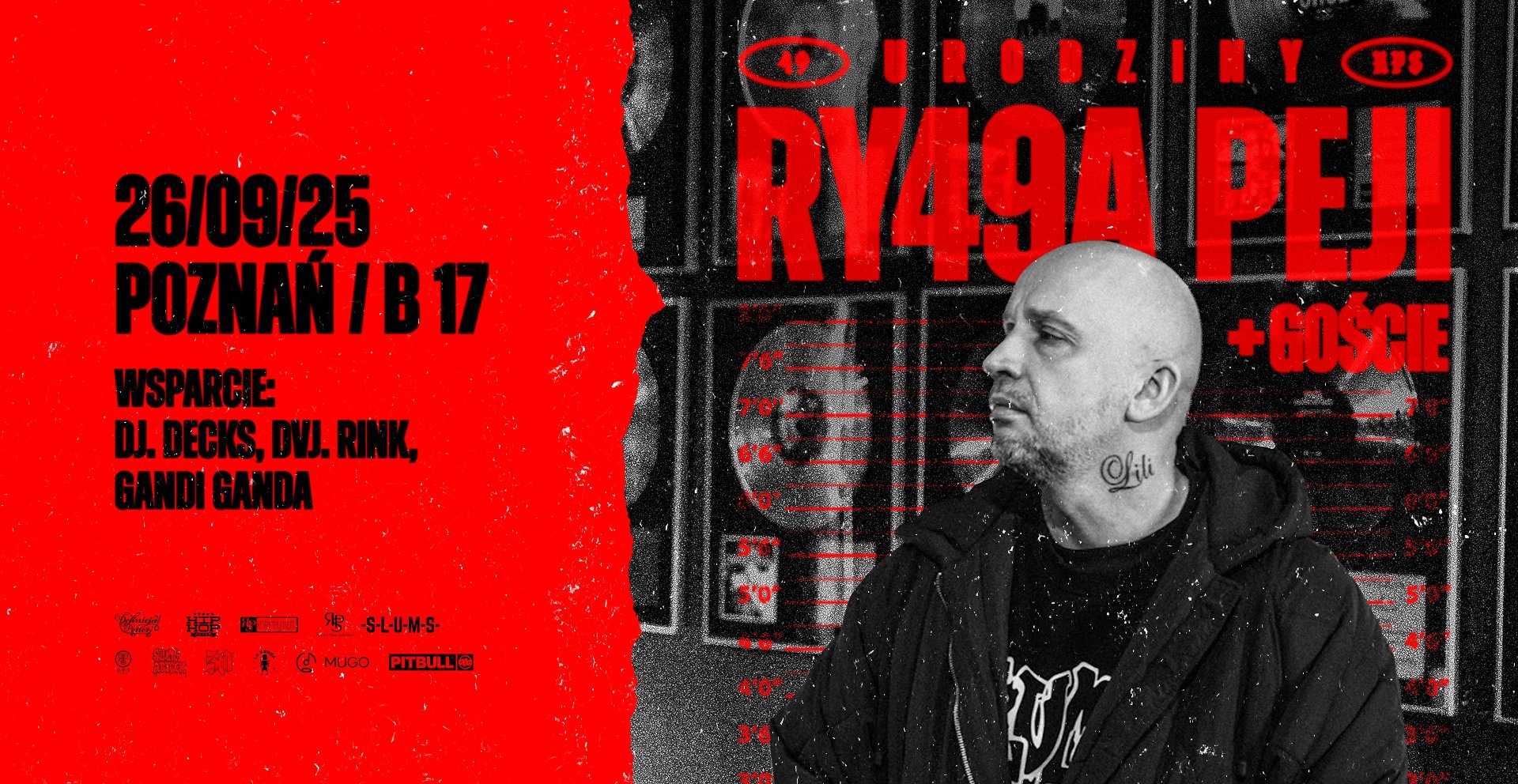 Baner promujący wydarzenie. Nazwa wydarzenia, data i zdjęcie Artysty.