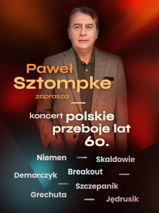 Baner promujący wydarzenie. Nazwa wydarzenia i zdjęcie Artysty.