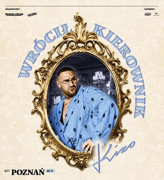 Baner promujący wydarzenie. Nazwa wydarzenia, data i zdjęcie Artysty.