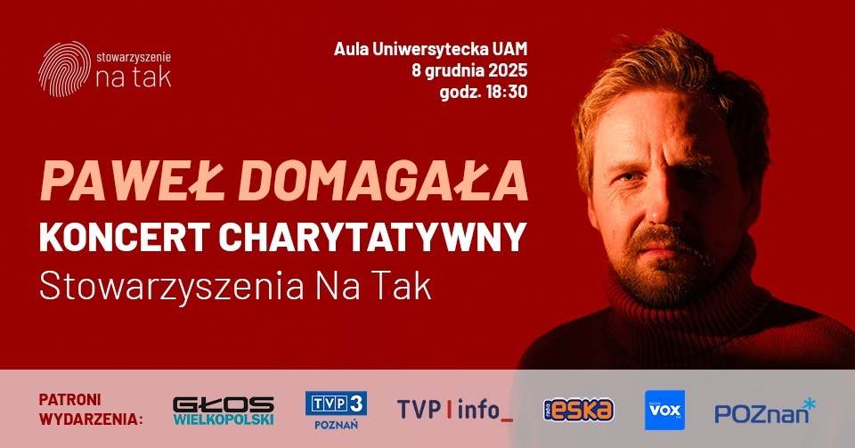 Baner promujący wydarzenie. Nazwa wydarzenia, data i zdjęcie Artysty.