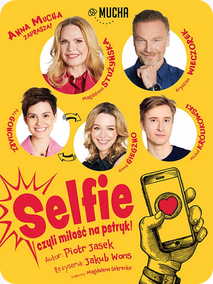 Baner z nazwą wydarzenia. Zdjęcie osób artystycznych.