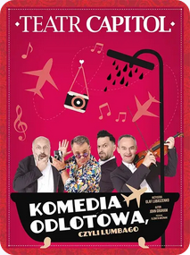 Baner z nazwą wydarzenia. Zdjęcie osób artystycznych.