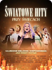 Baner z nazwą wydarzenia. Zdjęcie osób artystycznych.