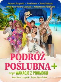 Baner z nazwą wydarzenia. Zdjęcie osób artystycznych.