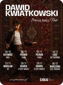 Baner z nazwą wydarzenia. Zdjęcie osoby artystycznej.