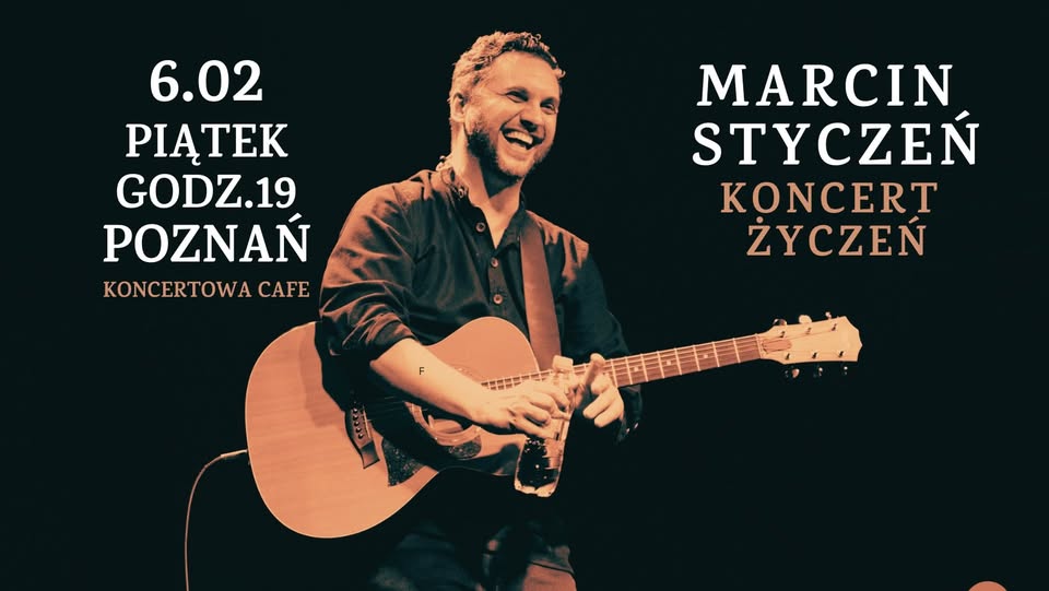 Baner promujący wydarzenie. Nazwa wydarzeania i zdjęcie osoby artystycznej.